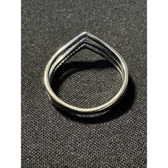 925 Chevron Stype 3 Wire Ring Size 7 - Picture 4 of 4